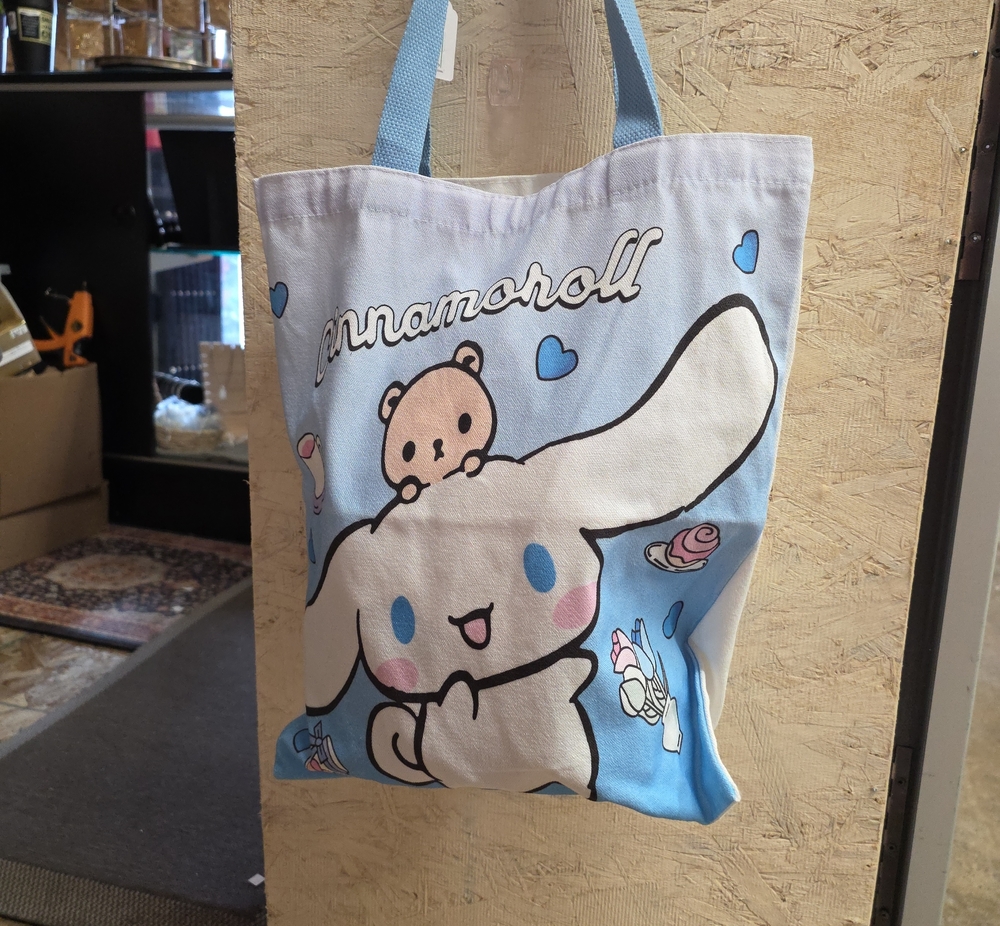 Sanrio Cinnamoroll Light Blue Tote Bag with White Character